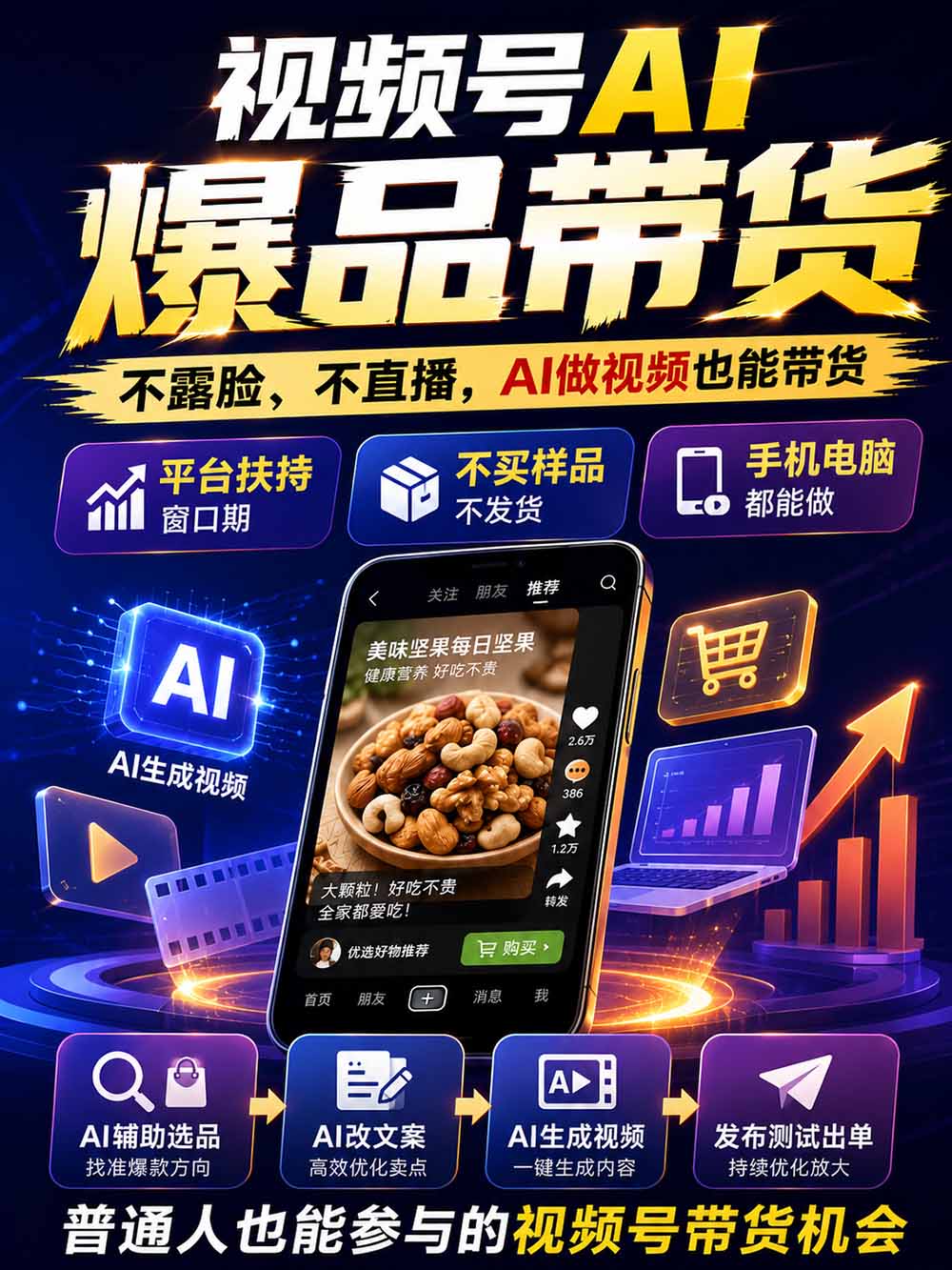 图片[2]-2026视频号AI爆品带货训练营-9月开课｜不露脸不直播，AI做视频发视频号，有人下单，你赚佣金，轻松单日佣金1000+-星火轻创