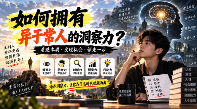 某公众号付费文章：如何拥有异于常人的洞察力？-星火轻创