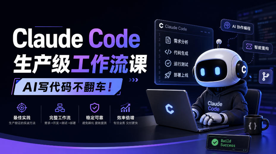 Claude Code生产级工作流课，AI写代码不翻车！【原创双语字幕】-星火轻创