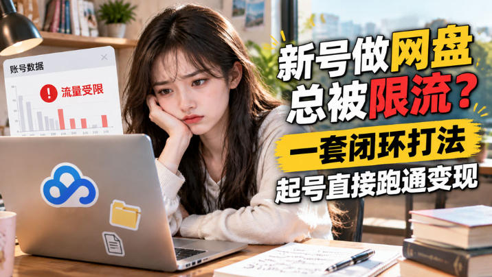 网盘拉新SOP：小白新号过限流-星火轻创