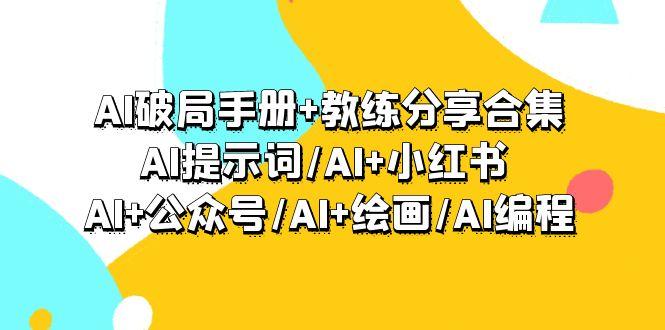 (9351期)AI破局手册+教练分享合集：AI提示词/AI+小红书 /AI+公众号/AI+绘画/AI编程-星火轻创