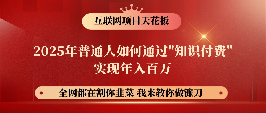 网创项目终点站-镰刀训练营超级IP合伙人，25年普通人如何通过“知识付费”年入百万-星火轻创