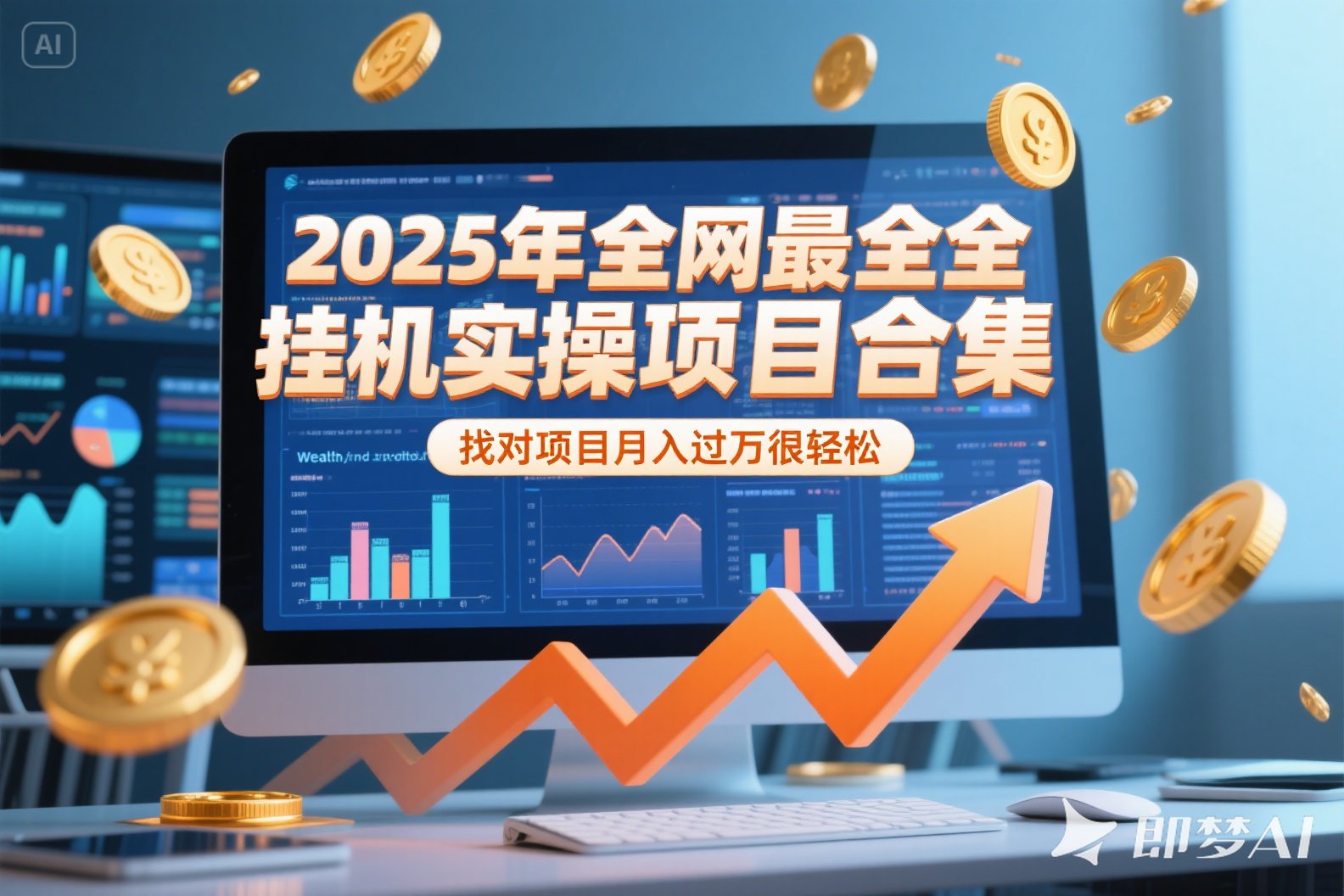 2025年挂机实操项目实操演练，挂机类型，AI直播类型，轻资产创业类型...-星火轻创