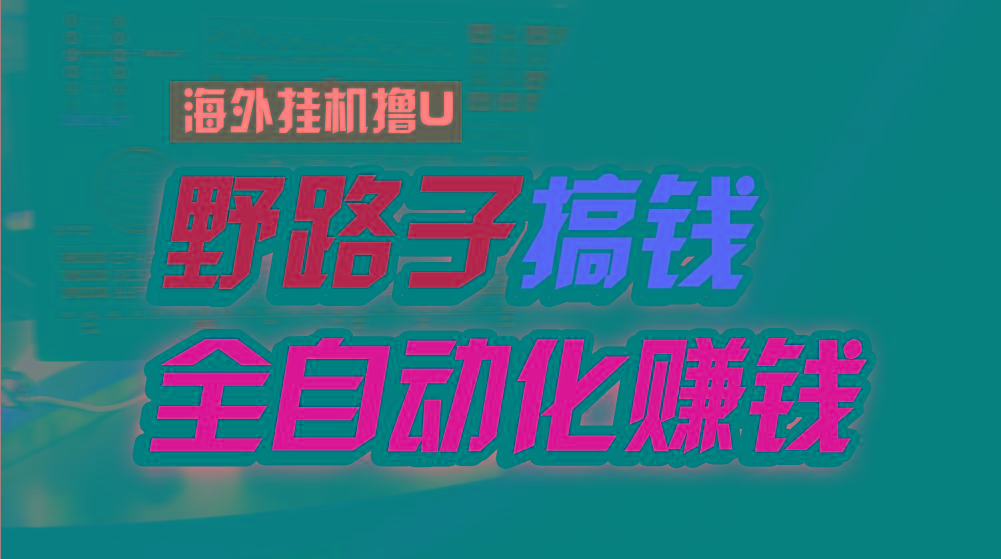 海外挂机撸U新平台，日赚8-15美元，全程无人值守，可批量放大，工作室内…-星火轻创