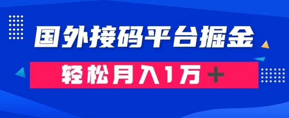 通过国外接码平台掘金：成本1.3，利润10＋，轻松月入1万＋【揭秘】-星火轻创