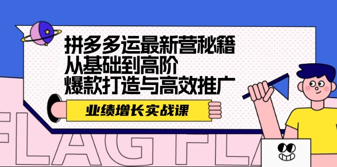 拼多多运最新营秘籍：业绩 增长实战课，从基础到高阶，爆款打造与高效推广-星火轻创