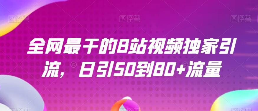 全网最干的B站视频独家引流，日引50到80+流量【揭秘】-星火轻创