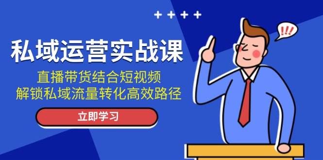 私域运营实战课：直播带货结合短视频，解锁私域流量转化高效路径-星火轻创