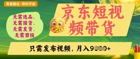 京东短视频带货，开启零门槛躺Z新时代【揭秘】-星火轻创