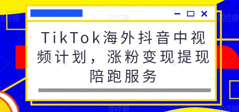 TikTok海外抖音中视频计划，涨粉变现提现陪跑服务-星火轻创