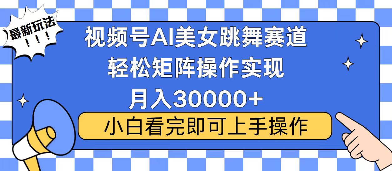 视频号蓝海赛道玩法，当天起号，拉爆流量收益，小白也能轻松月入30000+-星火轻创