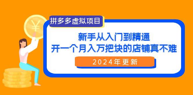 (9744期)拼多多虚拟项目：入门到精通，开一个月入万把块的店铺 真不难(24年更新)-星火轻创