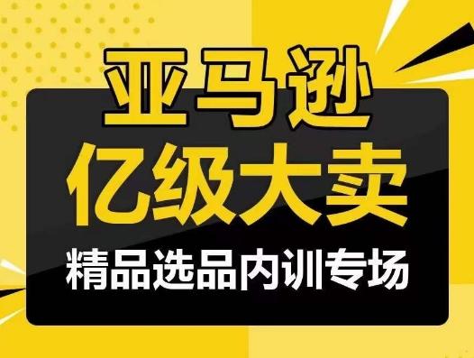 亚马逊亿级大卖-精品选品内训专场，亿级卖家分享选品成功之道-星火轻创