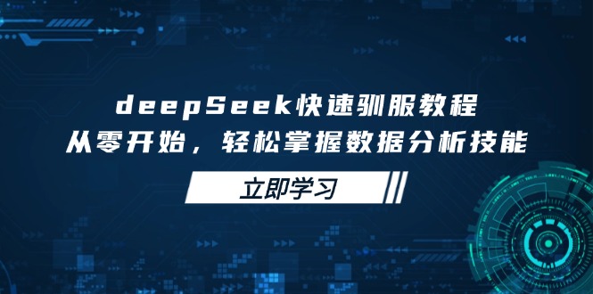 deepSeek快速驯服教程，从零开始，轻松掌握数据分析技能-星火轻创