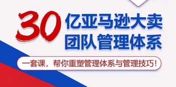 30亿亚马逊大卖团队管理体系，一套课，帮你重塑管理体系与管理技巧-星火轻创