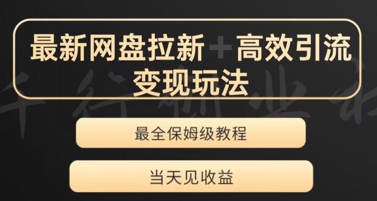 最新最全夸克网盘拉新变现玩法，多种裂变，举一反三变现玩法【揭秘】-星火轻创