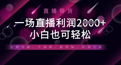 半无人直播带货，一场利润数张，适合所有平台玩法，小白也可轻松-星火轻创