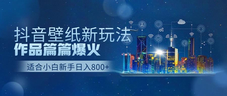 (9842期)抖音壁纸号新玩法，作品篇篇爆火，日收益500+-星火轻创