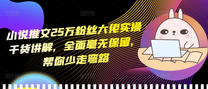 小说推文25万粉丝大佬实操干货讲解，全面毫无保留，帮你少走弯路-星火轻创
