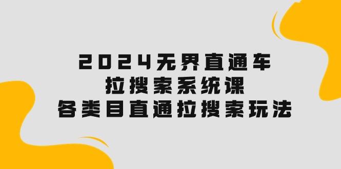 2024无界直通车·拉搜索系统课：各类目直通车 拉搜索玩法！-星火轻创
