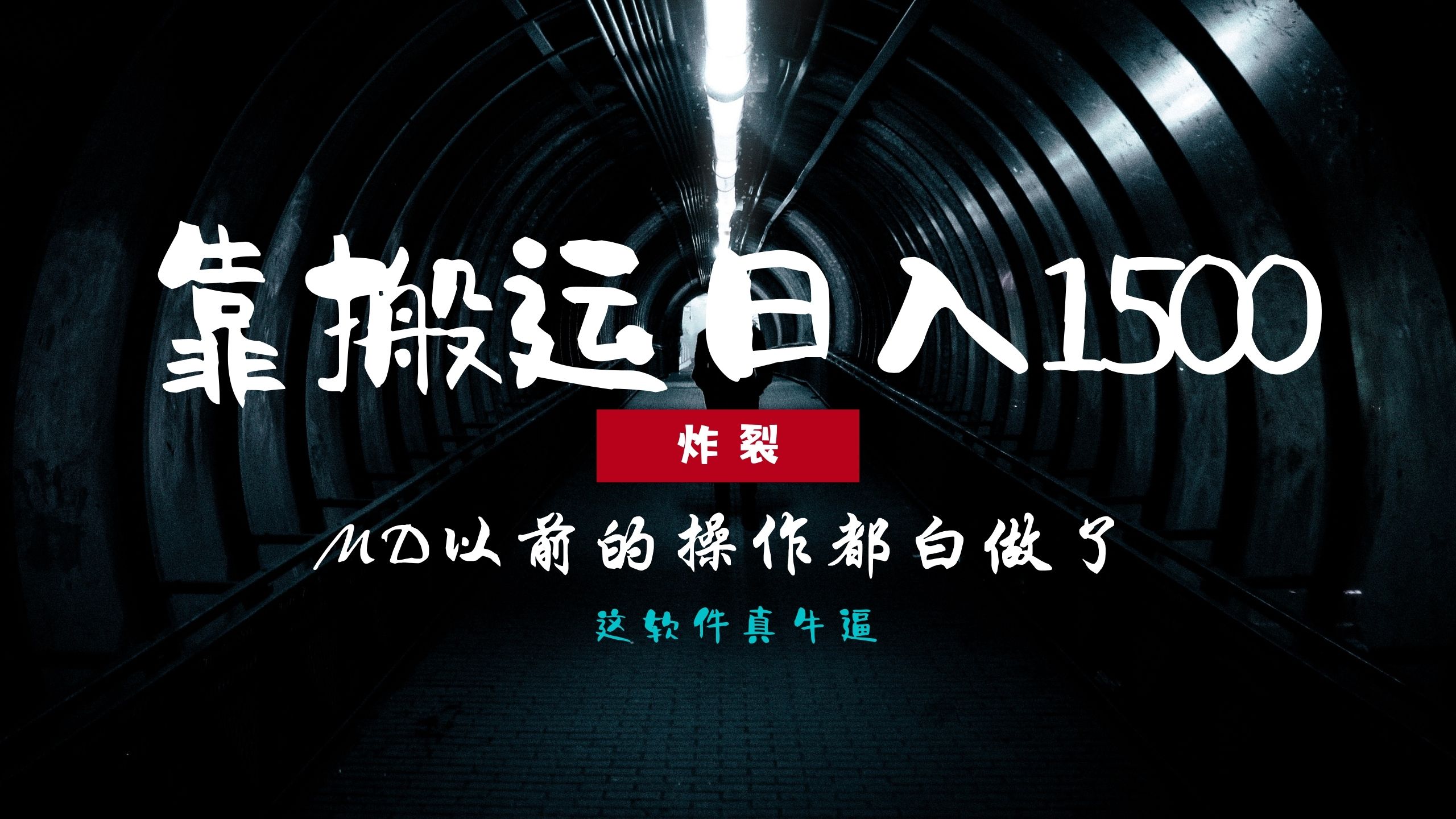 炸裂！0基础搬运也能批量日赚1500+，以前的操作都白做了！-星火轻创