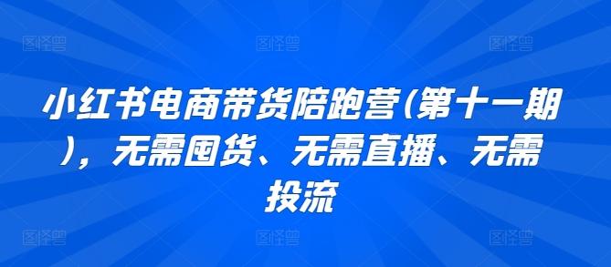 小红书电商带货陪跑营(第十一期)，无需囤货、无需直播、无需投流-星火轻创