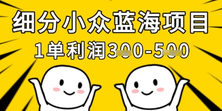 细分小众蓝海项目，一单利润3张，每月收入稳定过1w+-星火轻创