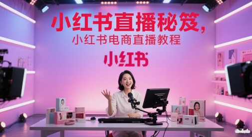 小红书直播秘笈，小红书电商直播教程-星火轻创