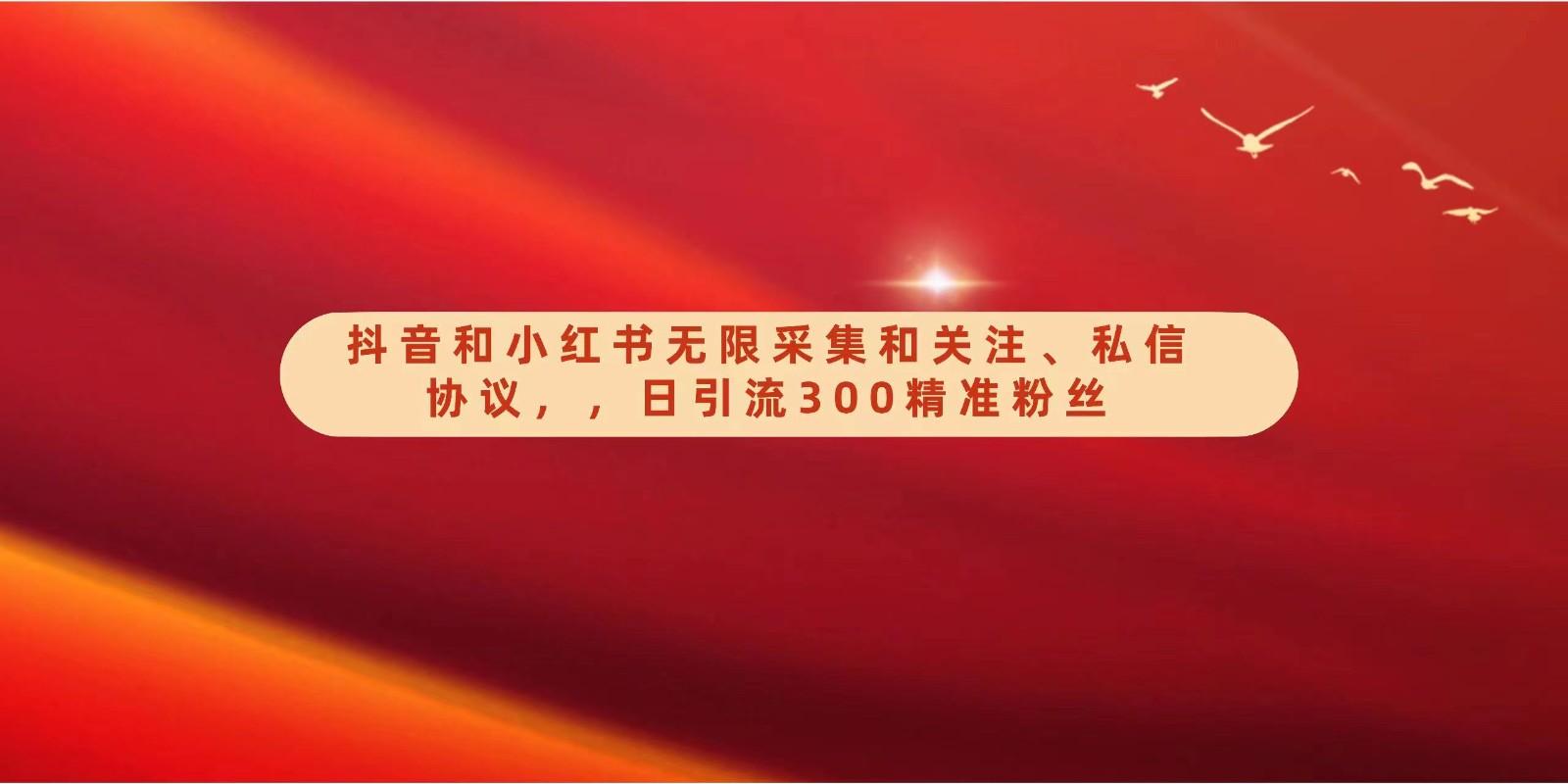 抖音和小红书无限采集和关注、私信协议，日引流300精准粉-星火轻创