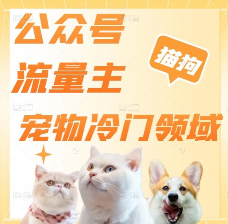 公众号流量主，萌宠冷门领域，单日收益2000+，简单暴力掘金，矩阵操作，无限放大收益！-星火轻创