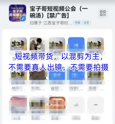 宝子哥头部团队短视频带货，以混剪为主，不需要真人出镜，不需要拍摄-星火轻创