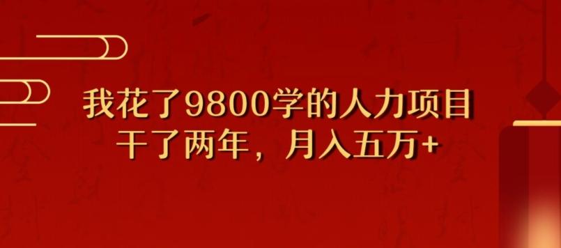 我花了9800学习，干了两年赚了70万的人力项目-星火轻创