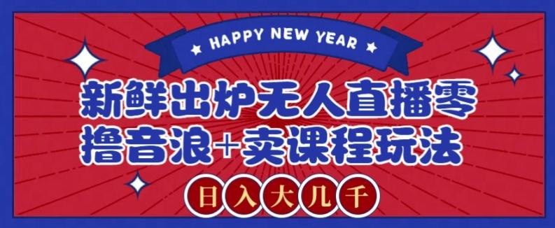 2024最新无人直播零撸音浪+卖课程玩法,日入大几千不是梦【揭秘】-星火轻创
