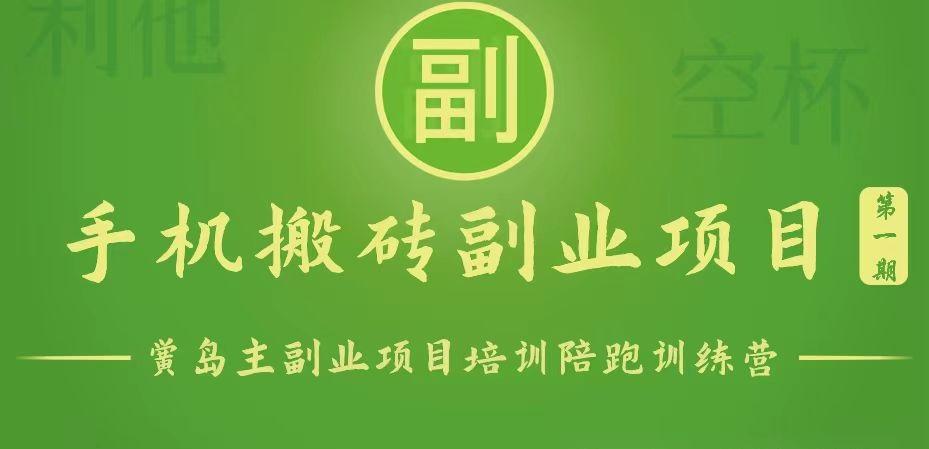 手机搬砖小副业项目训练营1.0，能用手机做的简单小副业-星火轻创