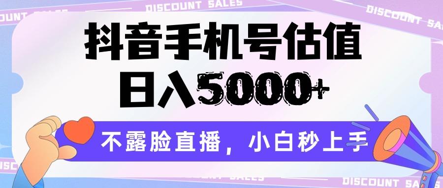 抖音手机号估值,日入5000+,不露脸直播,小白秒上手-星火轻创