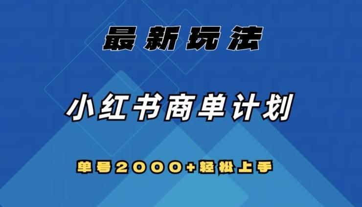 全网首发，小红书商单计划最新玩法，单号2000+可扩大可复制【揭秘】-星火轻创