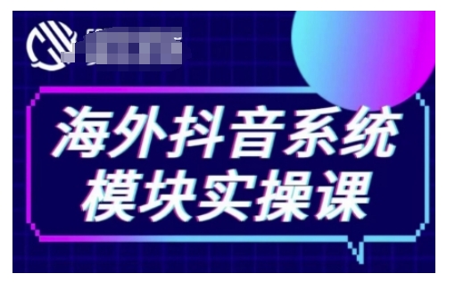 海外抖音Tiktok系统模块实操课，TK短视频带货，TK直播带货，TK小店端实操等-星火轻创