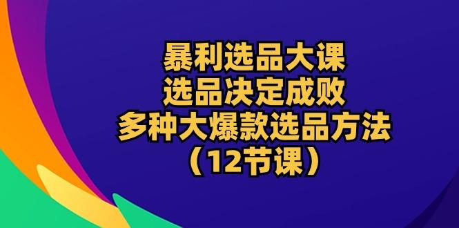 暴利 选品大课：选品决定成败，教你多种大爆款选品方法(12节课-星火轻创