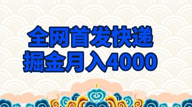 全网首发快递掘金月入4000，超低门槛的项目，只要会购物即可-星火轻创