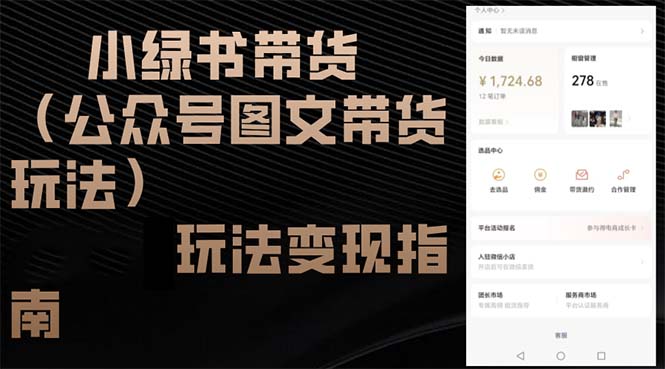 小绿书带货(公众号图文带货玩法-星火轻创