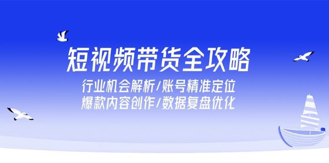 短视频带货全攻略，行业机会解析/账号精准定位/爆款内容创作/数据复盘优化-星火轻创
