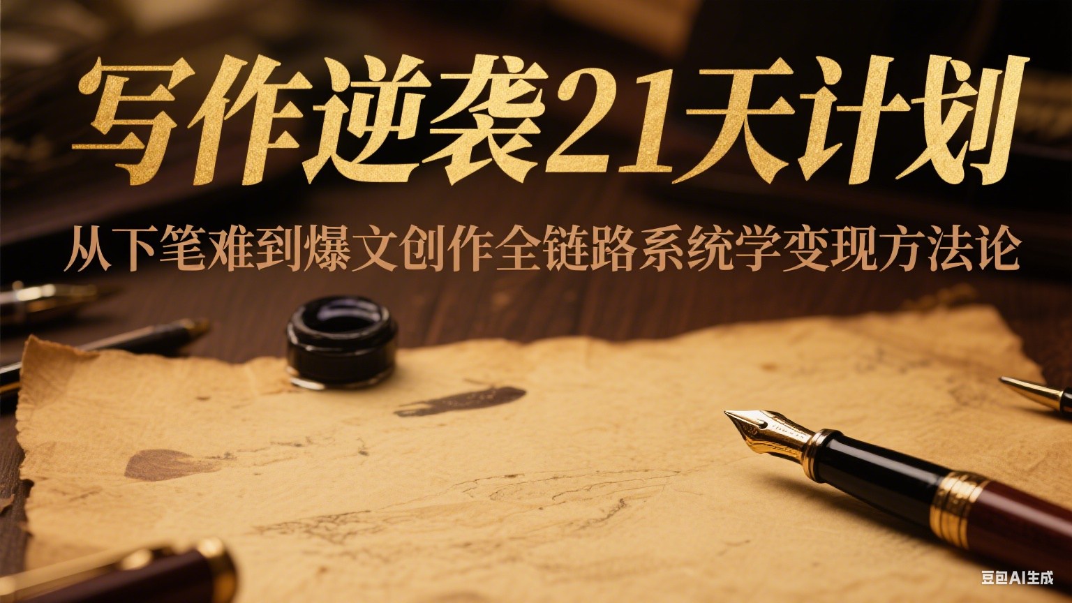 写作逆袭21天计划：从下笔难到爆文创作全链路系统学变现方法论-星火轻创