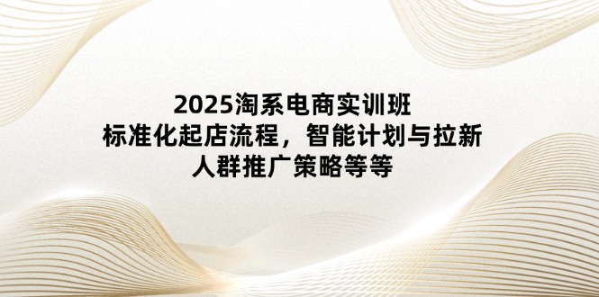 2025淘系电商实训班：标准化起店流程，智能计划与拉新，人群推广策略等等-星火轻创