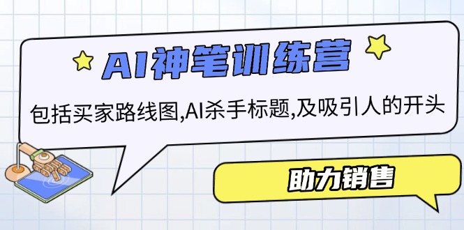 AI销售训练营，包括买家路线图, AI杀手标题,及吸引人的开头，助力销售-星火轻创