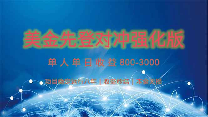 美金先登计划对冲强化版，2025年黑马中最暴力收益日收益1k-4k(可放大...-星火轻创