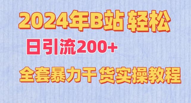 2024年B站轻松日引流200+的全套暴力干货实操教程【揭秘】-星火轻创