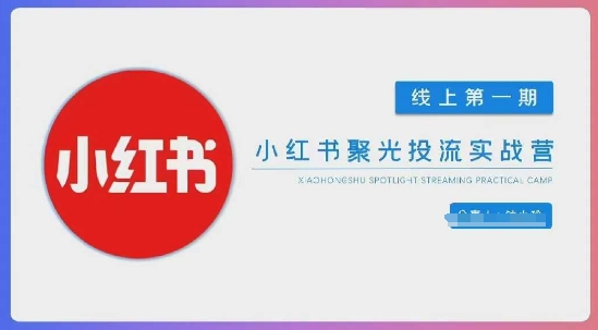 小红书聚光陪跑第一期，教你从0到1玩转小红书聚光投流，搭建小红书付费投流团队，更快的见到效果-星火轻创