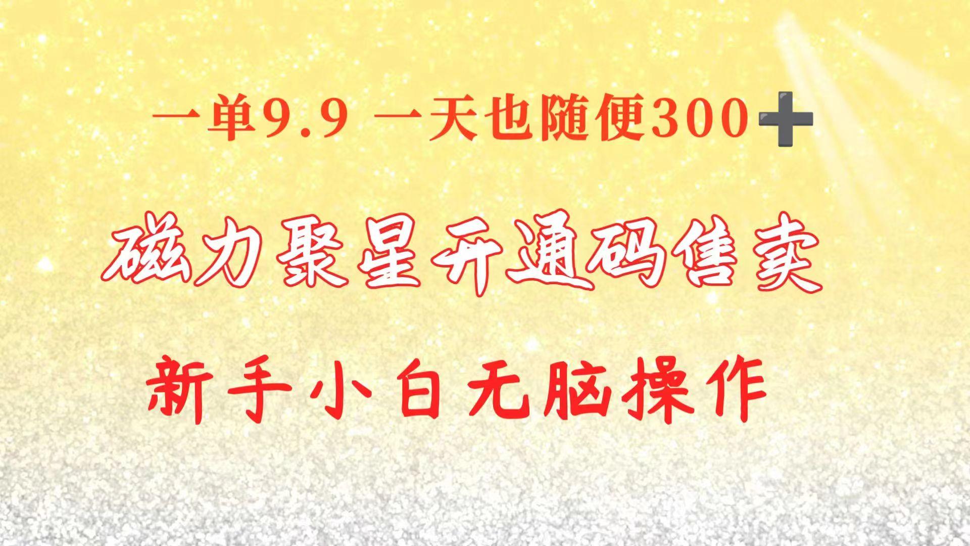 快手磁力聚星码信息差 售卖  一单卖9.9  一天也轻松300+ 新手小白无脑操作-星火轻创