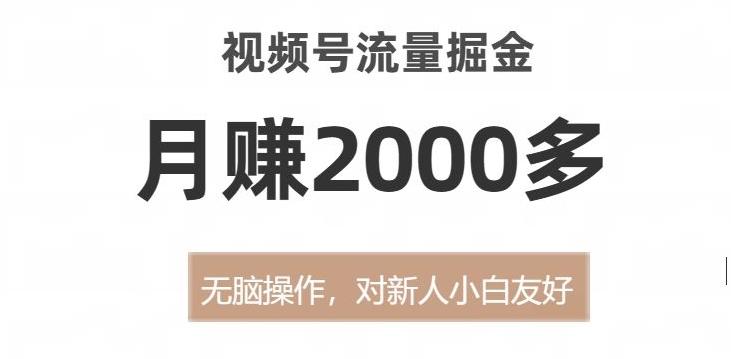 视频号流量掘金，无脑操作，对新人小白友好，月赚2000多【揭秘】-星火轻创