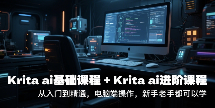 krita ai基础课程+Krita ai进阶课程，从入门到精通，电脑端操作，新手老手都可以学-星火轻创